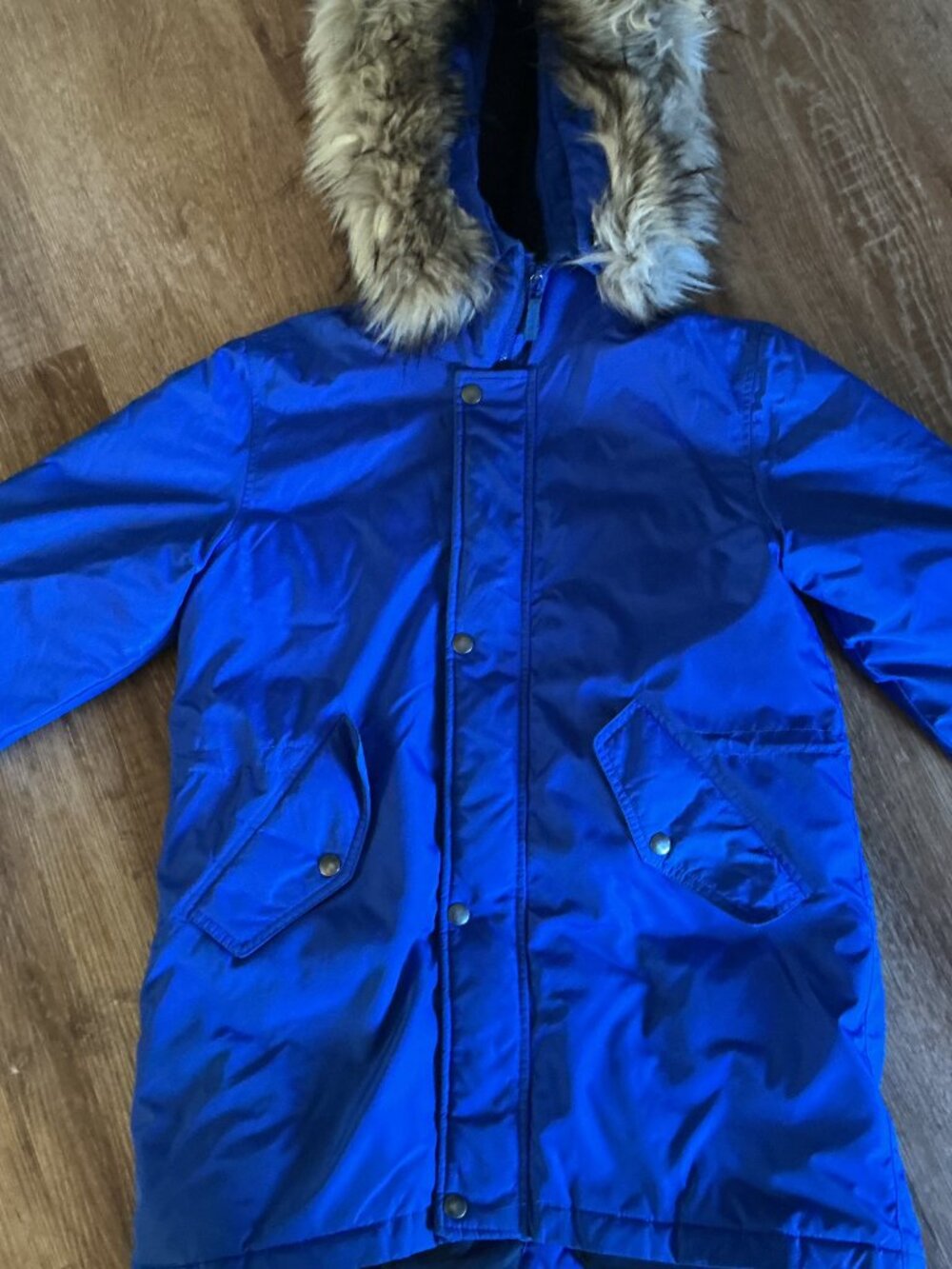 Boys Size 12 J CREW outdoor parka blue winter jacket